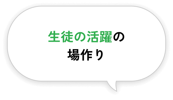 生徒の活躍の場作り